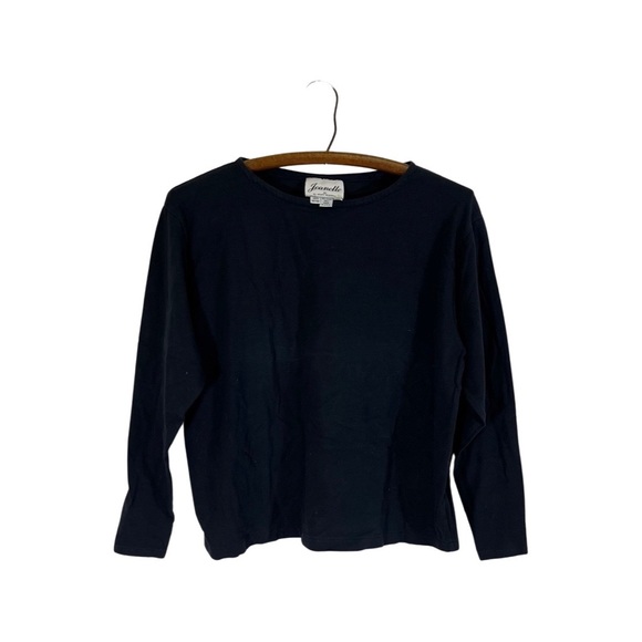 jeanette kastenberg vintage black blank long sleeve size large - Picture 1 of 3
